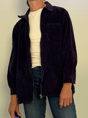 Vintage Northcrest Deep Purple Corduroy Zip Jacket